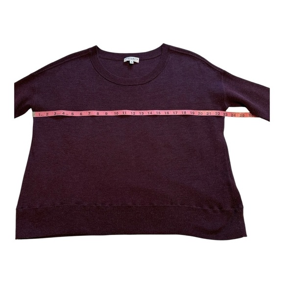 Community With Cashmere Sweater Ribbed Long Sleeves Burgundy Pullover - Size XS - Picture 9 of 12